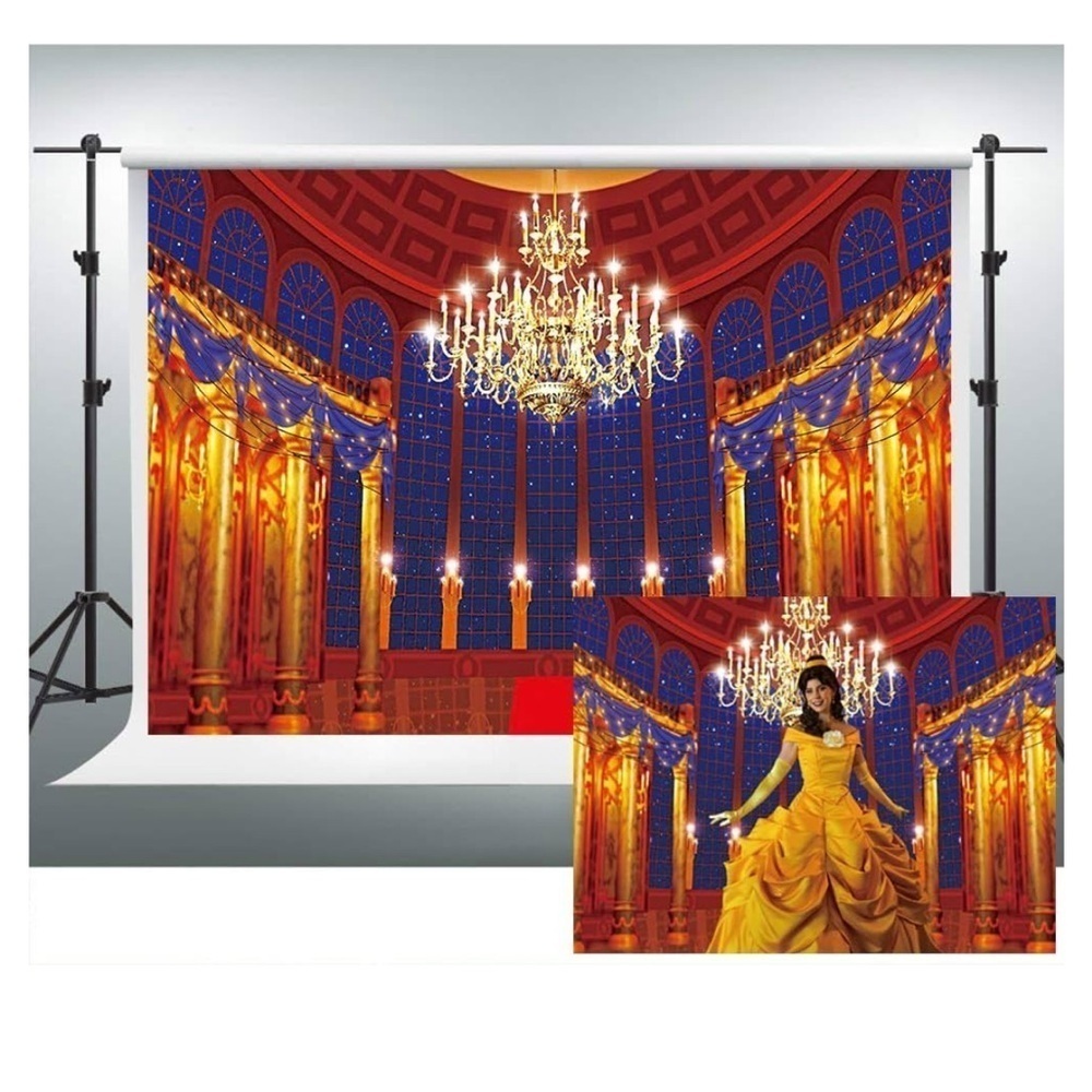 Ballroom Backdrop for Photography Beast's Palace Background Princess Belle - Picture 2 of 3